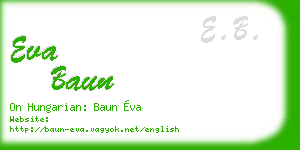 eva baun business card