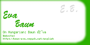 eva baun business card